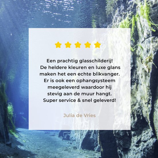 Rocks under water Glas 60x40 cm - Tirage photo sur Glas (décoration murale en plexiglas)