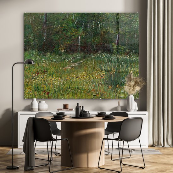 MuchoWow® Peinture sur verre 160x120 cm - Peinture sur verre acrylique - Asnières - Vincent van Gogh - Photo sur verre - Peintures