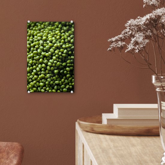 Gros plan de haricots mungo frais Plexiglas 20x30 cm - petit - Tirage photo sur Glas (décoration murale en plexiglas)