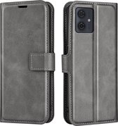 Coverup Deluxe Book Case - Geschikt voor Motorola Moto G54 Hoesje - Grijs