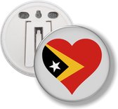 Button Met Clip - Hart Vlag Timor