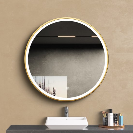 LOMAZOO Miroir de Salle de Bain avec Siècle des Lumières - Or - Miroir avec  Siècle des