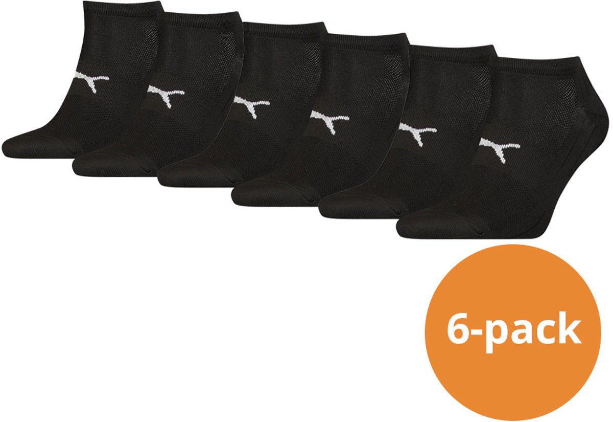Puma Sport Sneakersokken Light 6-pack -43/46 Zwart