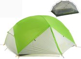 Tente Velox Mongar - Tente de camping - 100 % étanche - Légère - 2 personnes - Double couche - Vert, Grijs