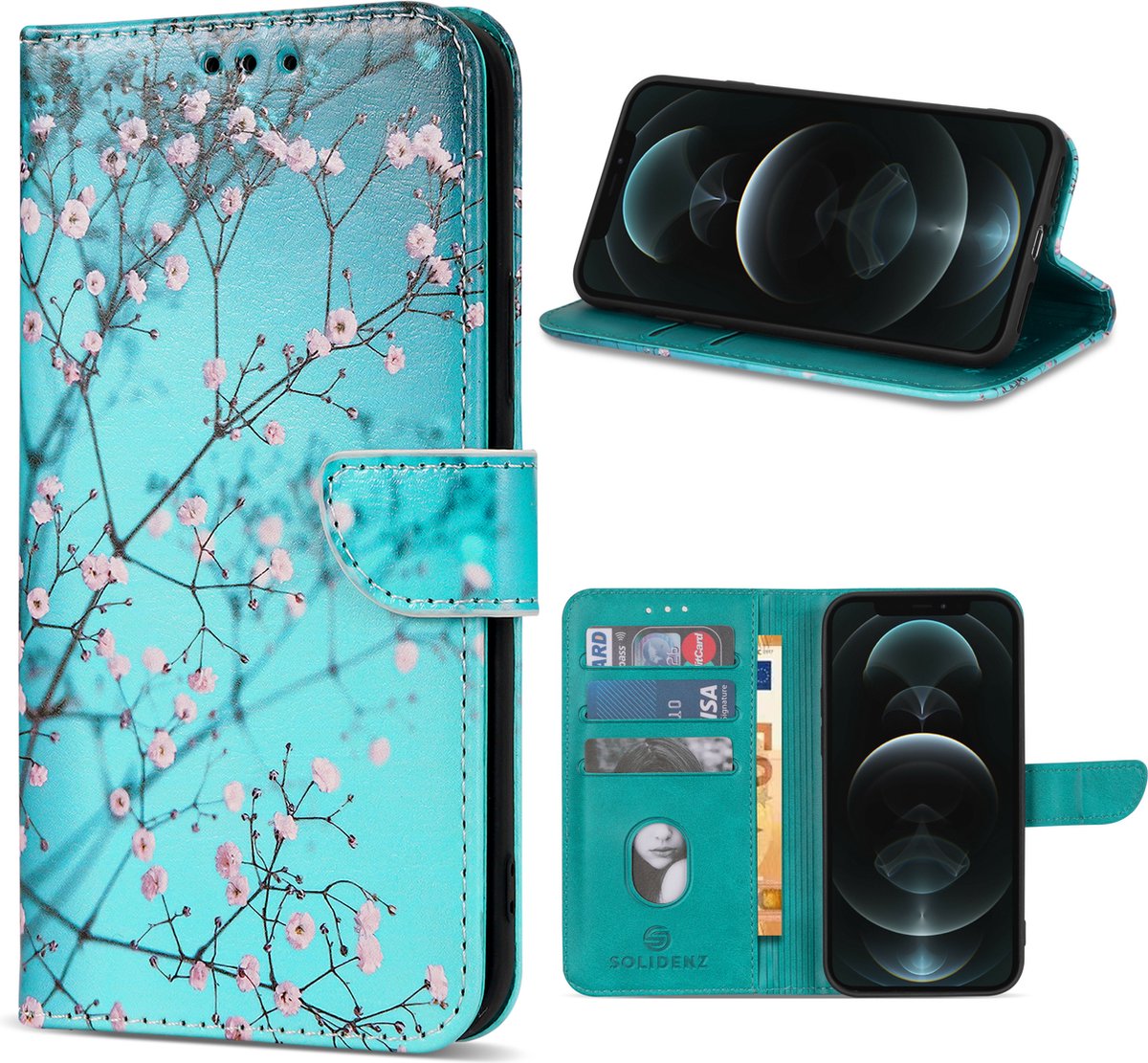 Solidenz hoesje - Geschikt voor iPhone 14 - Bookcase - Sierkers