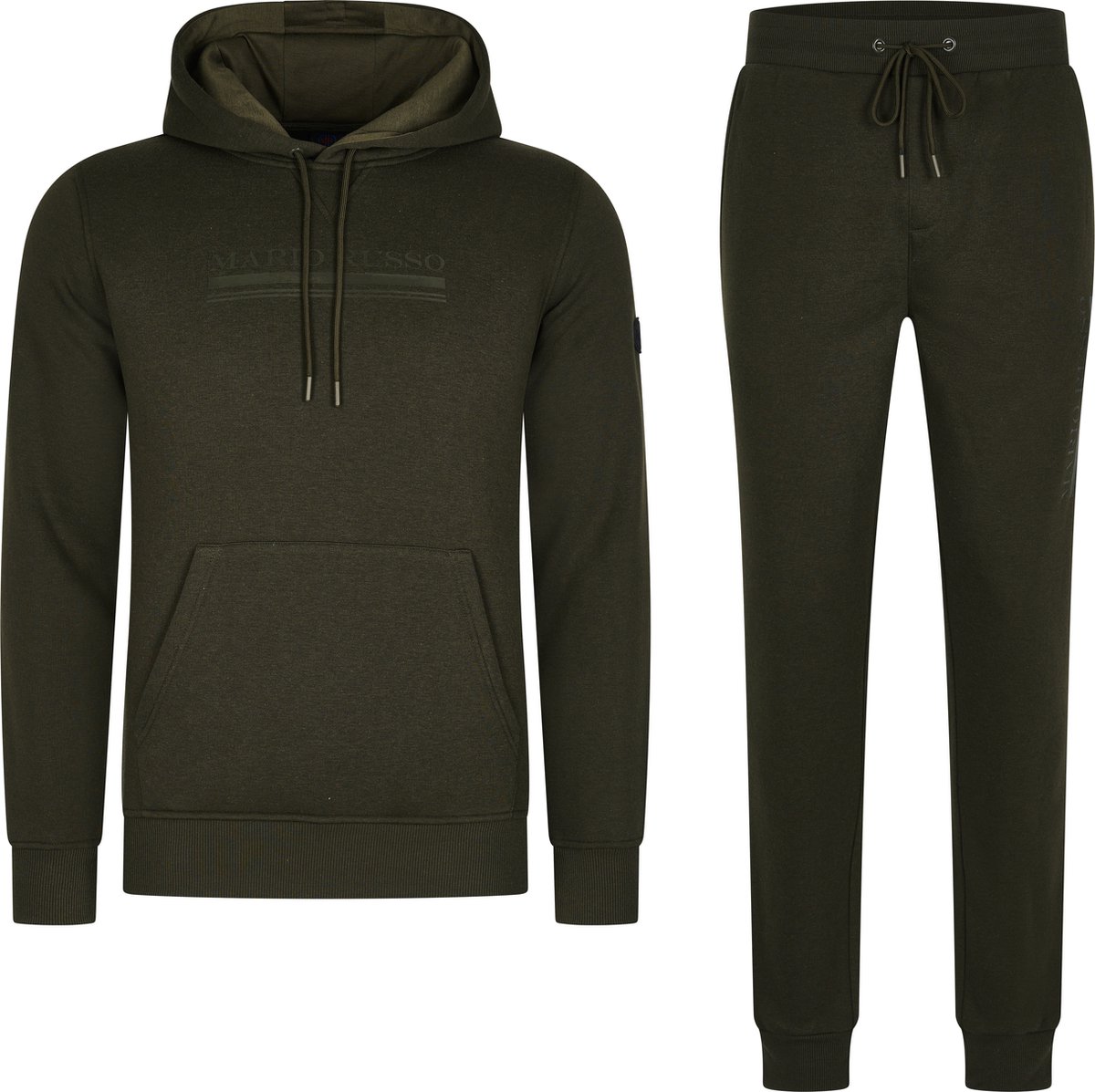 Mario Russo Trainingspak Anselm- Huispak - Joggingpak - Hoodie - Legergroen - L