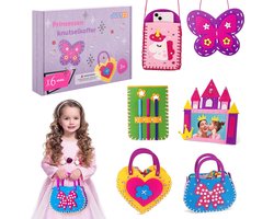 foto van JUST23 Betoverende Knutselkoffer Prinses Edition - Knutseldoos - knutselkoffer voor meisjes - Knutselpakket - 6 Magische onderdelen Om te Knutselen
