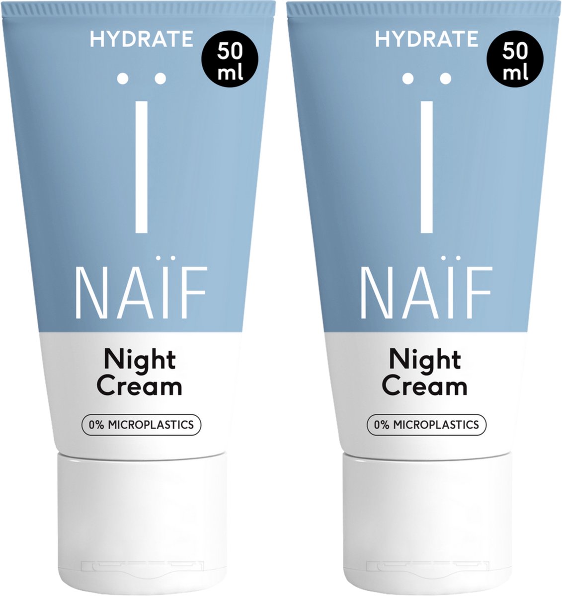 Goedkoopste Naïf - Voedende Nachtcrème Voordeelset - Gezichtsverzorging - met Natuurlijke Ingrediënten - 2x50ml