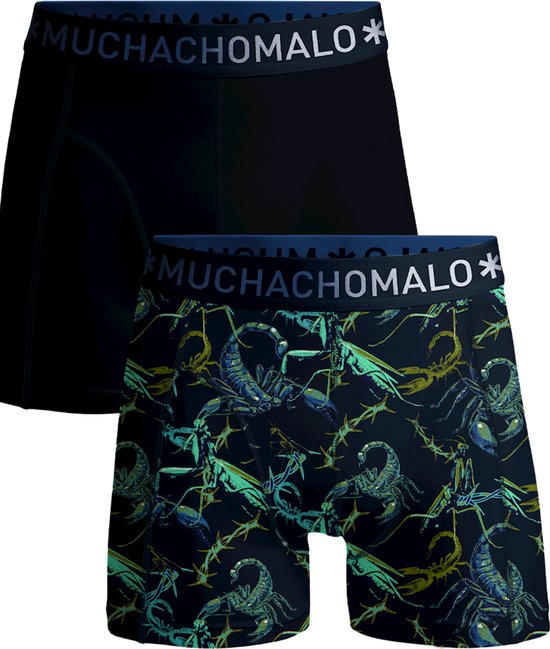 Muchachomalo boxershorts - heren boxers normale (2-pack) - Boxer Shorts Print/solid - Maat: