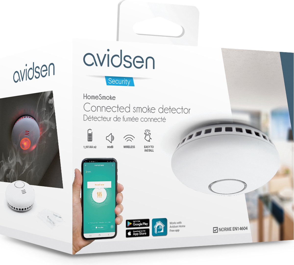 Détecteur de fumée connecté Wifi - Avidsen HomeSmoke 