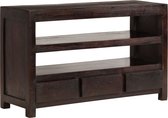 The Living Store Tv-meubel Acacia - 90 x 30 x 55 cm - Donkerbruin