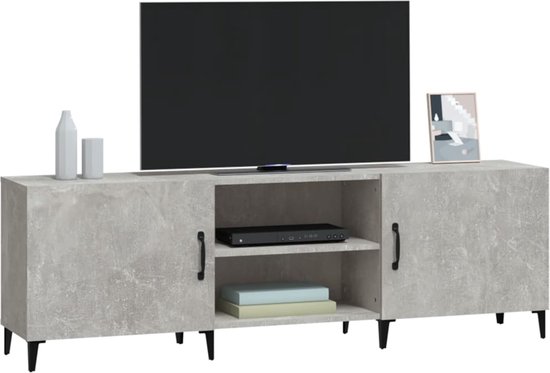 The Living Store TV-kast - Betongrijs - 150 x 30 x 50 cm - Klassieke stijl