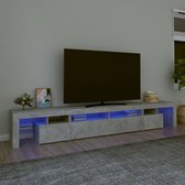 The Living Store TV-meubel Betongrijs 260x36.5x40 cm - RGB LED-verlichting