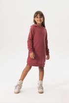 Sissy-Boy - Donkerroze sweater jurk met capuchon