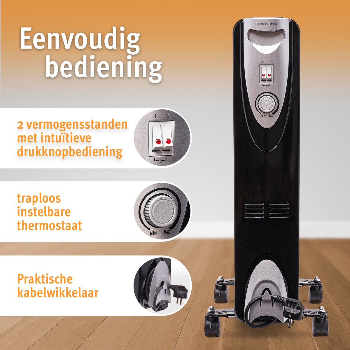 Elektrische straalkachel voor directe warmte
