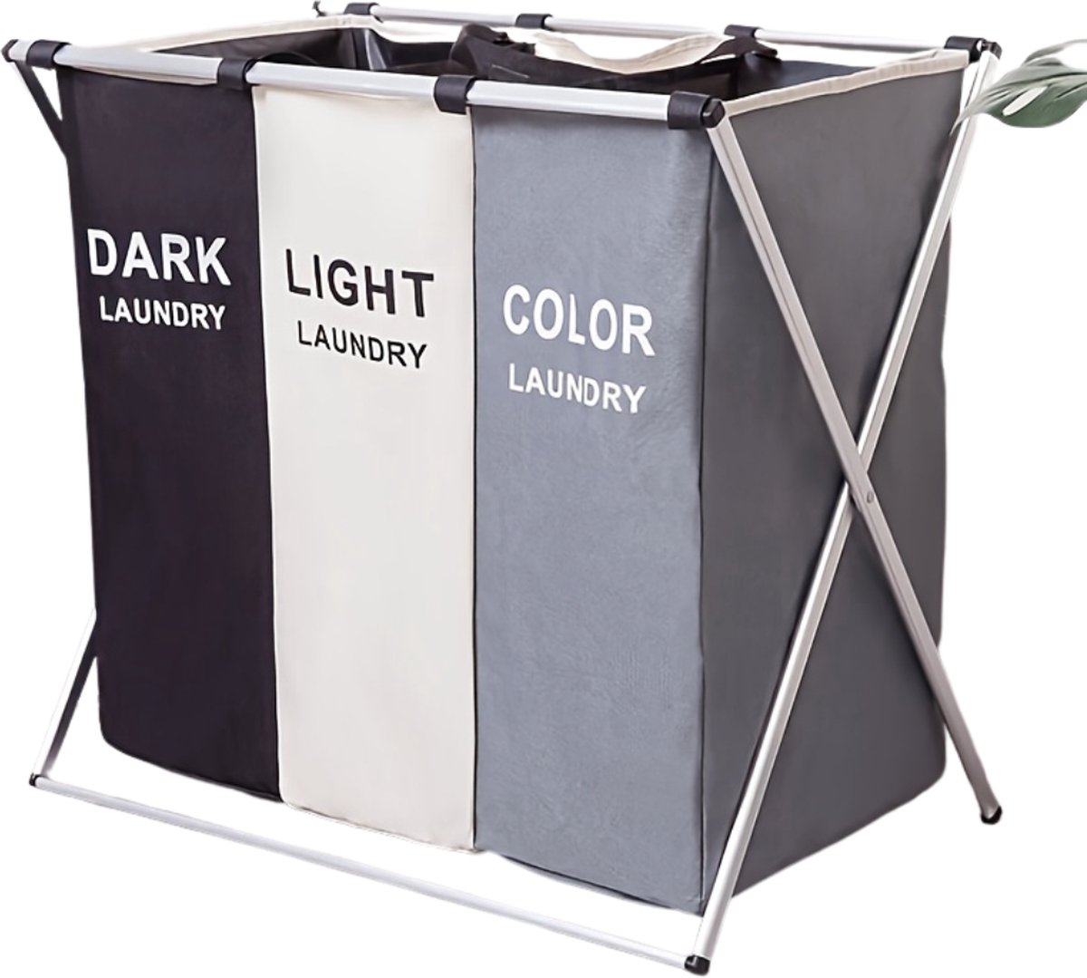 Livano Laundry Bag - Wassorteerder 3 Vakken - Wassorteerder - Wasmand 3 Vakken - Laundry Basket