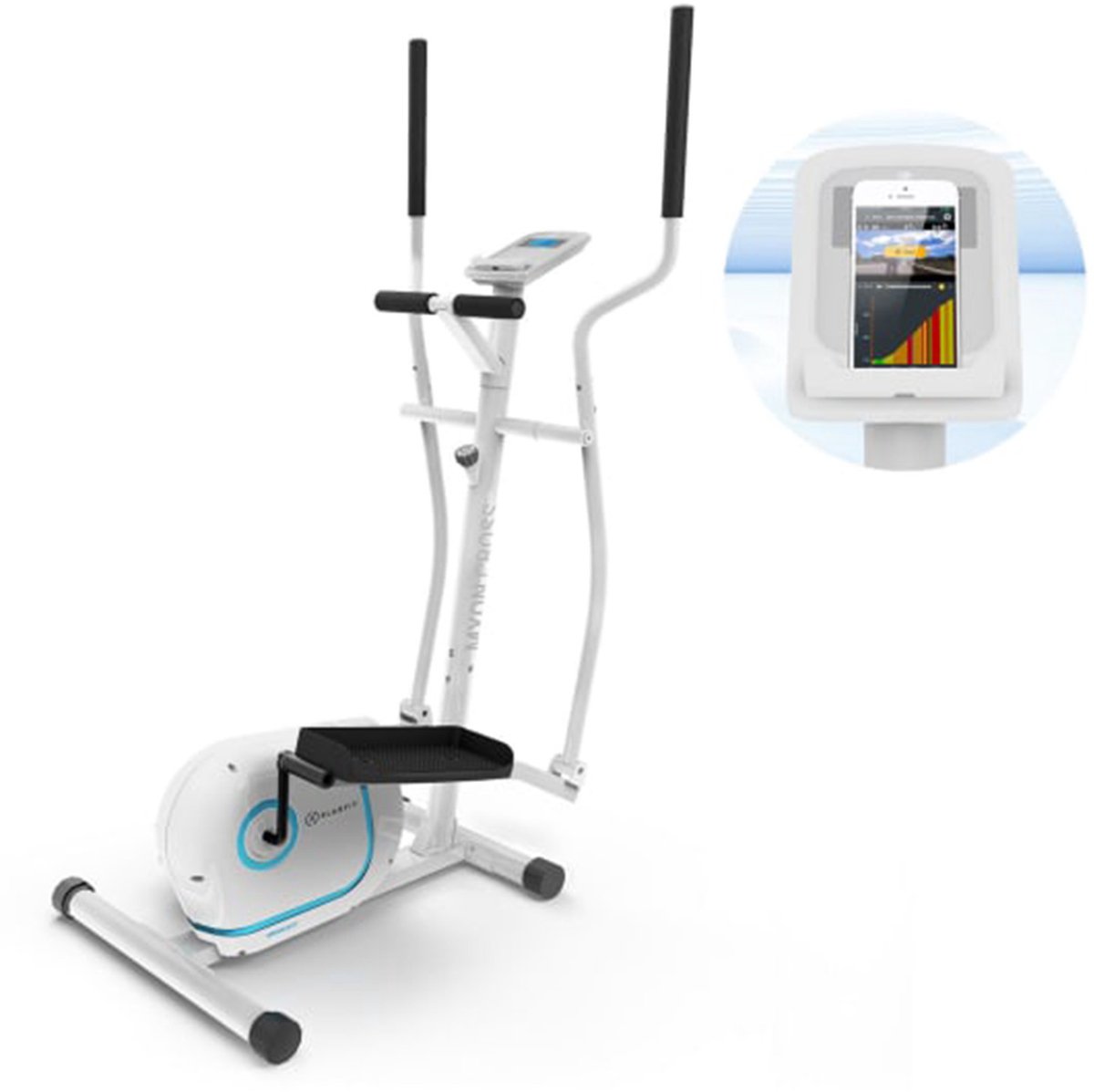 Bol.com Klarfit Myon Cross Crosstrainer – Crosstrainer met 12 kg Vliegwiel, Elliptische Trainer met SilentBelt Systeem, 8 Weerst... aanbieding