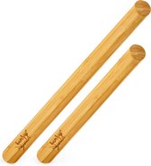 Deegroller set van 2 100% bamboe 30/40 x 3,3 cm (LxØ) glad oppervlak bamboe