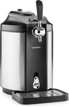 Klarstein Drankkoeler Skal universelle Bier zapfanlage, Zapfanlage met integriertem bierkoeler, koeling auf 2 12 °C, Bier zapfanlage 5 liter met koeling. thermoelektrisches , 38 dB, grausilber - Bierkoeler - 2-12°C - voor Bar - RVS