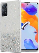 Cadorabo Hoesje geschikt voor Xiaomi RedMi NOTE 11 PRO 4G / 5G in Transparant met Glitter - Beschermhoes van flexibel TPU silicone met fonkelende glitters Case Cover Etui