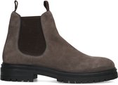 Manfield - Heren - Taupe suède chelsea boots - Maat 41