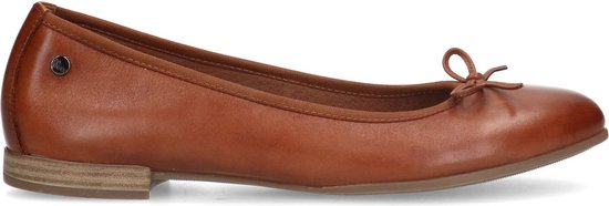 No Stress - Femme - Ballerines en cuir Cognac - Taille 36