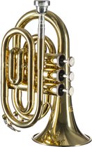 Monzani MZMT-500L Bb-Pocket Trumpet Brass, Lacquered - Trompet