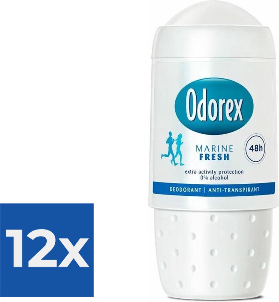Goedkoopste Odorex Deoroller - Marine Fris 50 ml - Voordeelverpakking 12 stuks