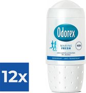 Odorex Deoroller - Marine Fris 50 ml - Voordeelverpakking 12 stuks