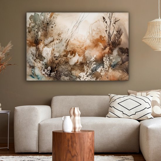 Peinture sur toile 120x80 - Art Fleurs - Accessoires de décoration de chambre - Peintures de salon - Décoration murale de chambre - Décoration murale murale de cuisine - Toile murale d'intérieur - Décoration de maison - Tableaux abstraits