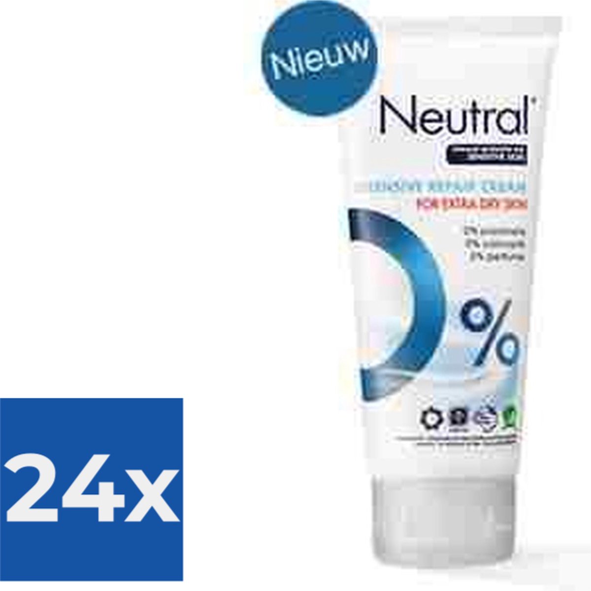 Bol.com Neutral 0% Intensive Repair Cream - 100 ml - Bodycrème - Voordeelverpakking 24 stuks aanbieding