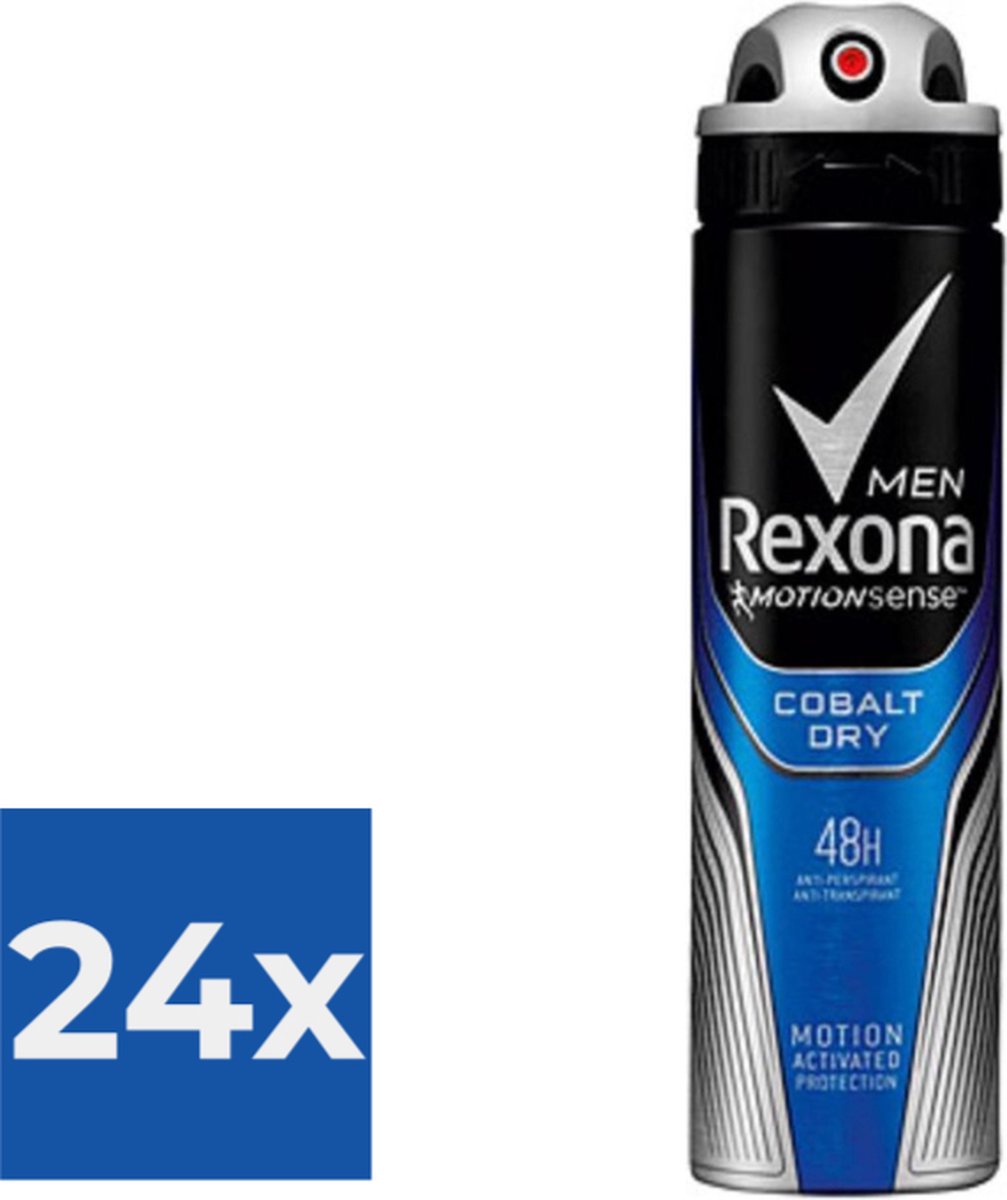 Goedkoopste Rexona Men Dry Cobalt - 150 ml - Deodorant - Voordeelverpakking 24 stuks
