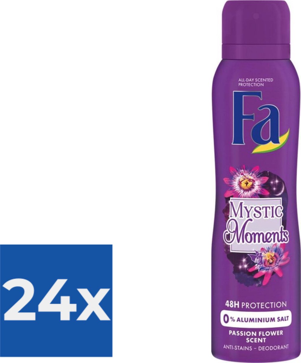 Goedkoopste Fa Mystic Moments Deodorant Spray 150ml - Voordeelverpakking 24 stuks