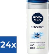 NIVEA Men Sensitive Douchegel - 250ml - Voordeelverpakking 24 stuks