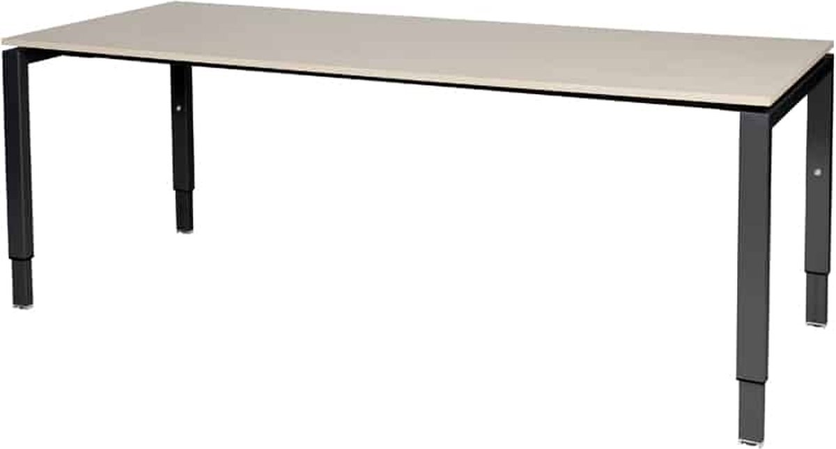 Verstelbaar Bureau - Domino 200x80 robson - zwart frame