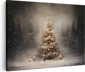 Artaza Canvas Schilderij Kerstboom in het Bos - Kerstmis - 60x40 - Foto Op Canvas - Canvas Print