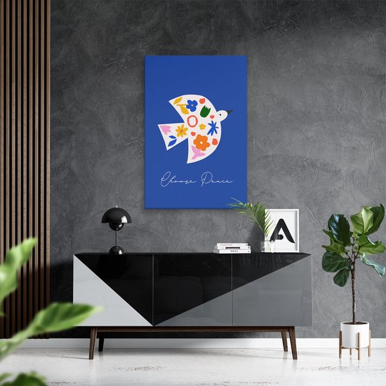 Artaza Tableau sur Toile Choisissez Peace Vogel - 60x90 - Photo sur Toile - Impression sur Toile - Décoration murale