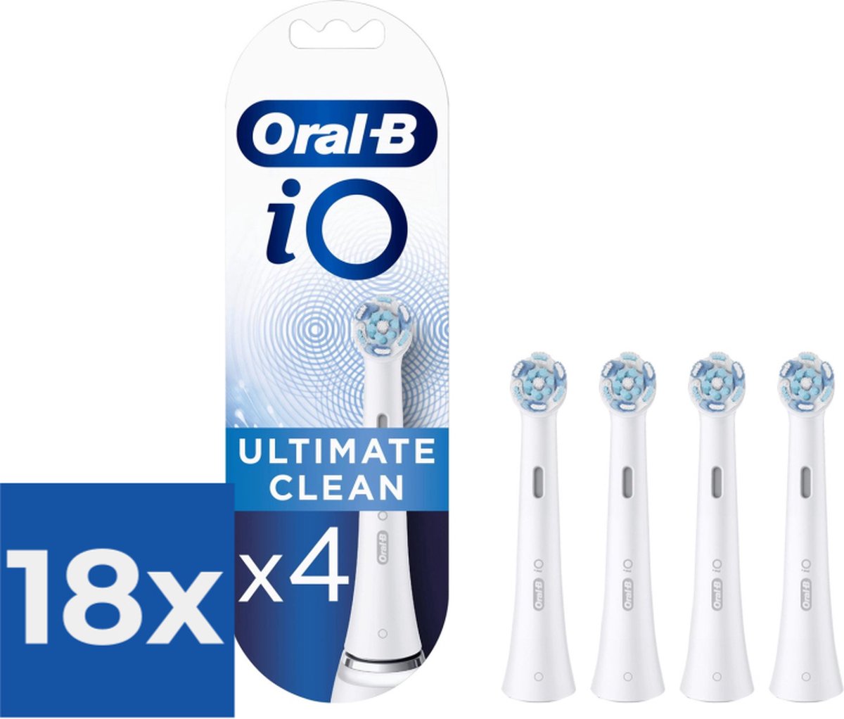 Oral-B iO Ultimate Clean - Opzetborstels - 4 Stuks - Voordeelverpakking 18 stuks