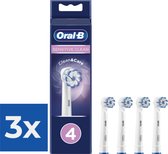 Oral-B Sensitive Clean - Opzetborstels - 4 Stuks - Voordeelverpakking 3 stuks