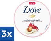 Dove Body Scrub - bodycreme - bodybutter - shea butter - hydraterend - huidverzorging - Voordeelverpakking 3 stuks