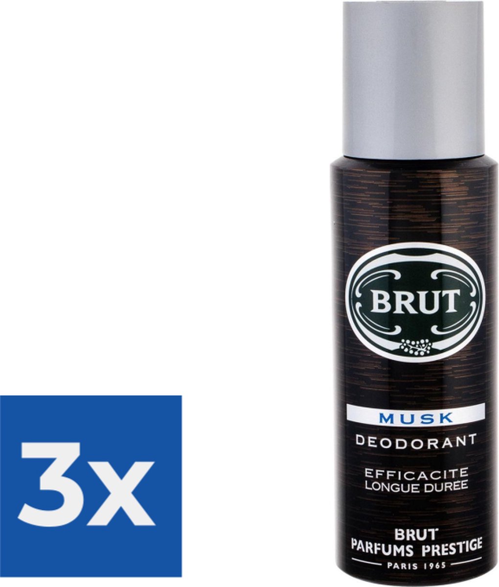 Goedkoopste Brut Musk - 200 ml - Deodorant - Voordeelverpakking 3 stuks