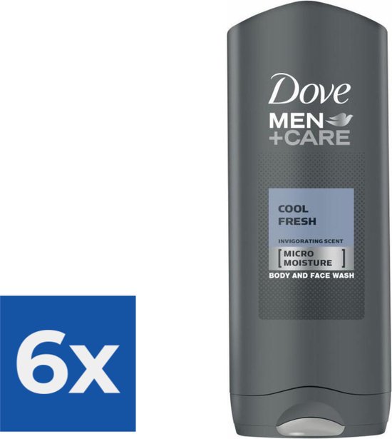 Dove Men + Care Cool Fresh - 400 ml - Douche Gel - Voordeelverpakking 6 stuks