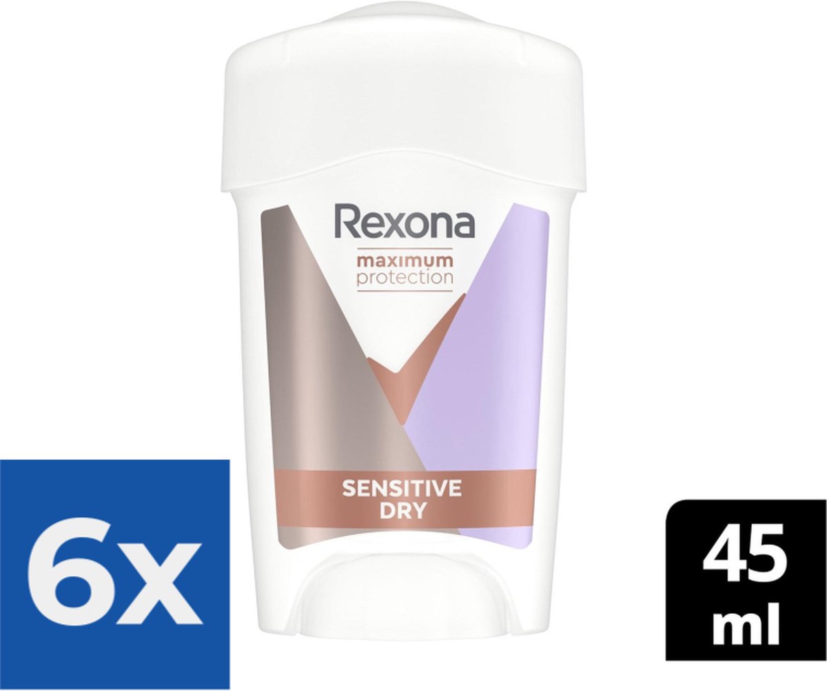 Goedkoopste Rexona Maximum Protection Deodorant Sensitive Dry - 45 ml - Voordeelverpakking 6 stuks
