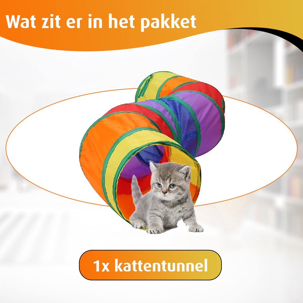 Kattentunnel - Kronkel - Kleur - Konijnentunnel - Speeltunnel - Kattenspeelgoed - Kattenspeeltjes - Kruiptunnel — afbeelding 6