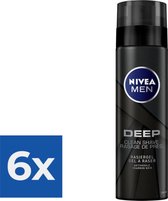 Nivea Scheergel Men  Deep Clean - 200ml - Voordeelverpakking 6 stuks