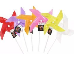 Windmolen met LED 38 cm - Paars