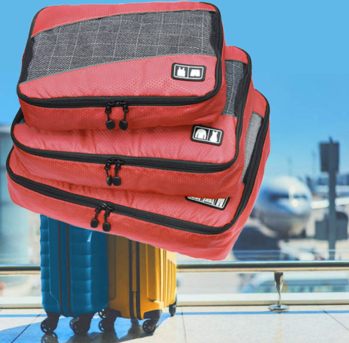 Packing Cubes 3 Delige reis Set - Koffer organizer - Handbagage inpak