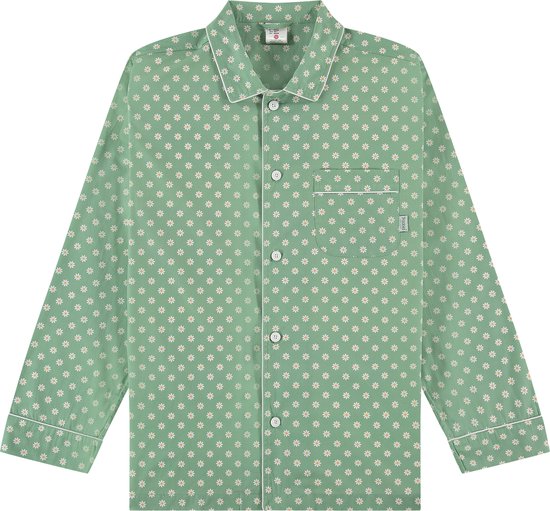 Pockies - Daisy Green Pyjama Shirt - Pyjama Shirts - Maat: M