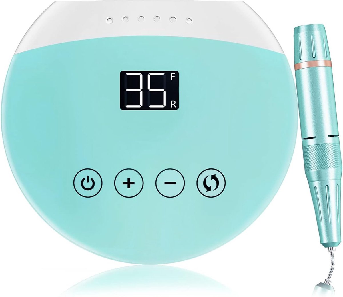 Goedkoopste Professionele Nagel Draaimachine, Nagelfrees, Professionele Nagelvijl met Touch-Toetsen en HD-LED-Display, 35.000 omw/min Verbeterde Versie, Voor Gel- of Acryl Manicure en Pedicure, Groen