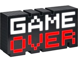 Paladone - Game Over Licht - Zwart/Wit - 30 cm